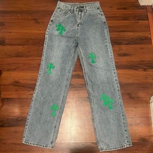 Chrome cross pants